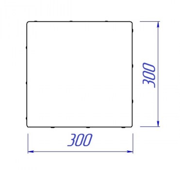 Квадрат 300*300*60 мікрофаска розмір